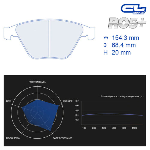 CL Brakes - Kit 4 pz. pastiglie freno (4160) - Ravasicorse