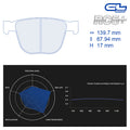 CL Brakes - Kit 4 pz. pastiglie freno (4161) - Ravasicorse