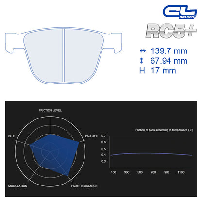 CL Brakes -  Kit 4 pcs. plaquettes de frein (4161)