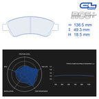 CL Brakes - Kit 4 pz. pastiglie freno (4162) - Ravasicorse