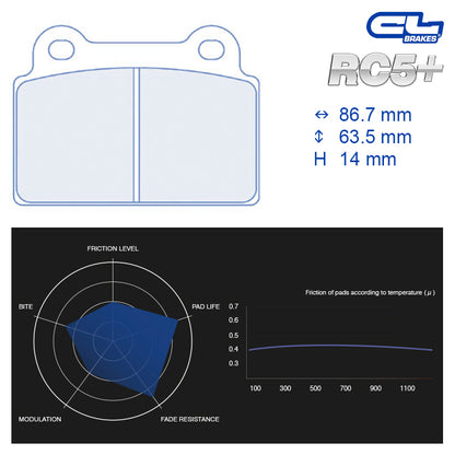 CL Brakes -  Kit 4 pcs. plaquettes de frein (4164)