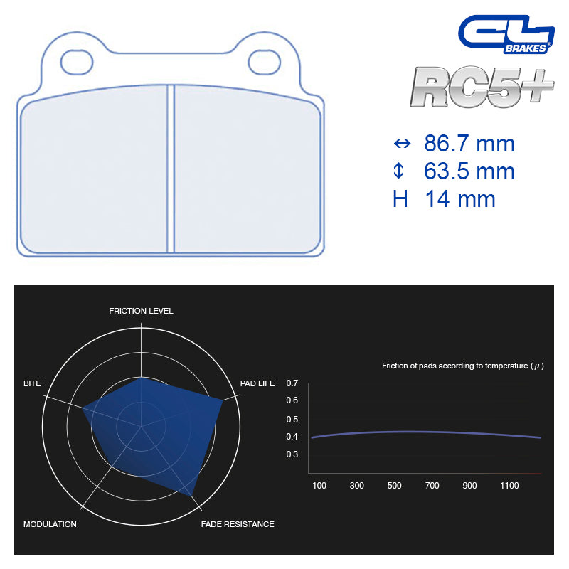 CL Brakes -  Kit 4 pcs. plaquettes de frein (4164)