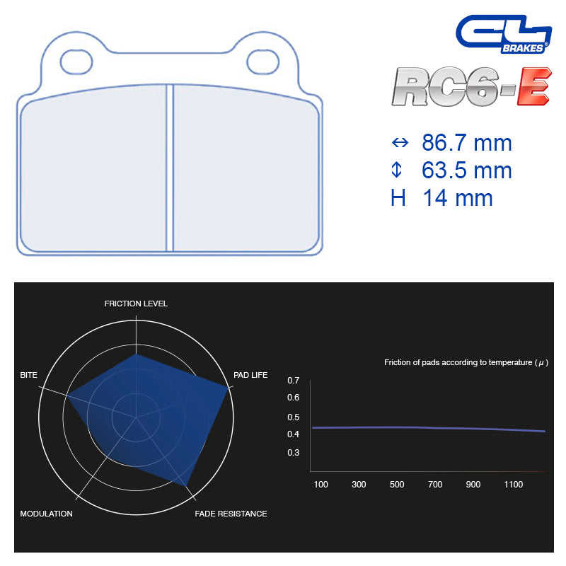 CL Brakes -  Kit 4 pcs. plaquettes de frein (4164)