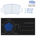 CL Brakes - Kit 4 pz. pastiglie freno (4165) - Ravasicorse