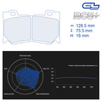 CL Brakes - Kit 4 pz. pastiglie freno (4170) - Ravasicorse