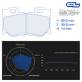 CL Brakes - Kit 4 pz. pastiglie freno (4171) - Ravasicorse