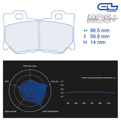 CL Brakes -  Kit 4 pcs. plaquettes de frein (4171)