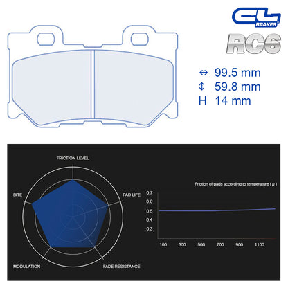 CL Brakes -  Kit 4 pcs. plaquettes de frein (4171)