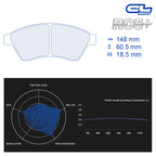 CL Brakes - Kit 4 pz. pastiglie freno (4178) - Ravasicorse