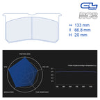 CL Brakes - Kit 4 pz. pastiglie freno (4179) - Ravasicorse