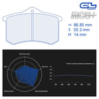 CL Brakes - Kit 4 pz. pastiglie freno (4180) - Ravasicorse