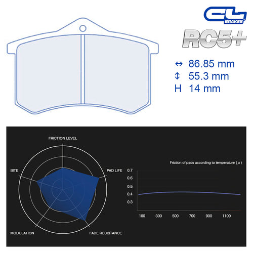 CL Brakes - Kit 4 pz. pastiglie freno (4180) - Ravasicorse