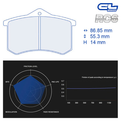 CL Brakes -  Kit 4 pcs. plaquettes de frein (4180)