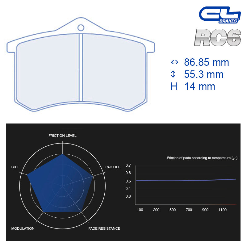 CL Brakes -  Kit 4 pcs. plaquettes de frein (4180)
