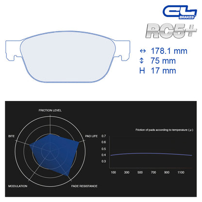 CL Brakes -  Kit 4 pcs. plaquettes de frein (4182)