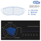 CL Brakes - Kit 4 pz. pastiglie freno (4183) - Ravasicorse