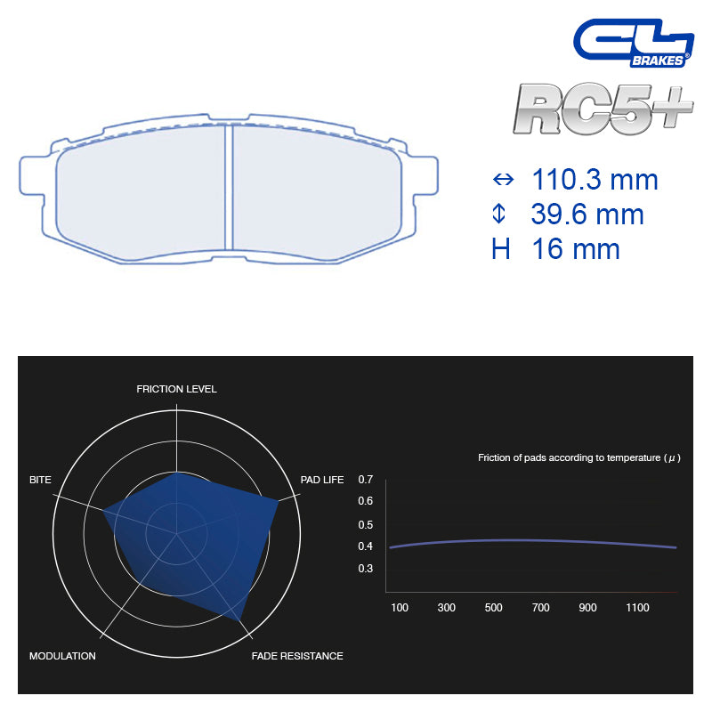 CL Brakes -  Kit 4 pcs. plaquettes de frein (4183)