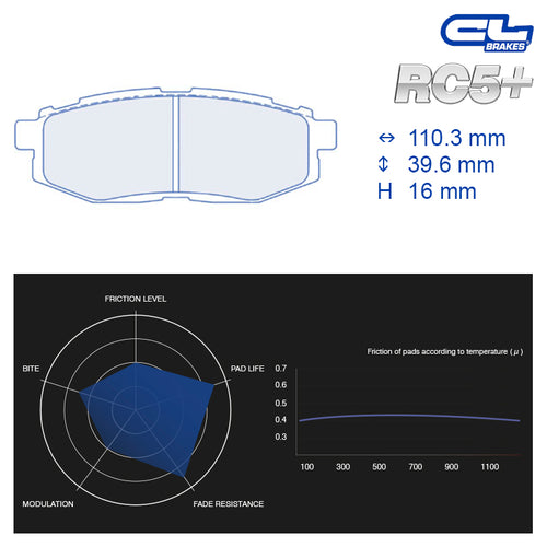 CL Brakes - Kit 4 pz. pastiglie freno (4183) - Ravasicorse