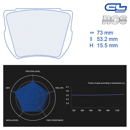 CL Brakes -  Kit 4 pcs. plaquettes de frein (4188)