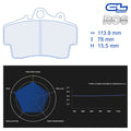 CL Brakes - Kit 4 pz. pastiglie freno (4189) - Ravasicorse