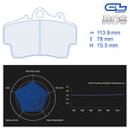 CL Brakes - Kit 4 pz. pastiglie freno (4189) - Ravasicorse