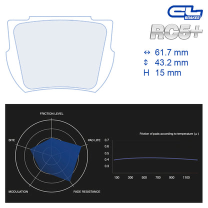 CL Brakes -  Kit 4 pcs. plaquettes de frein (4198)