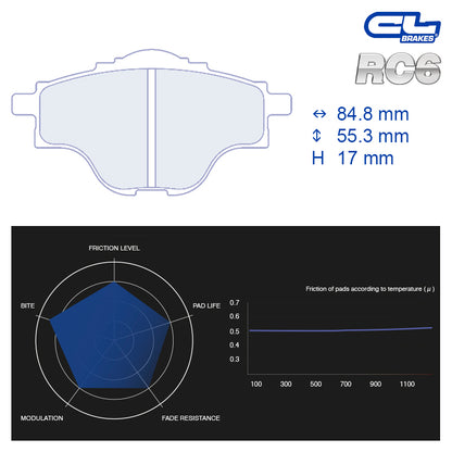 CL Brakes -  Kit 4 pcs. plaquettes de frein (4206)