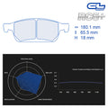 CL Brakes - Kit 4 pz. pastiglie freno (4207) - Ravasicorse