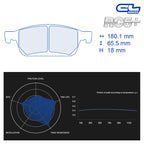 CL Brakes - Kit 4 pz. pastiglie freno (4207) - Ravasicorse