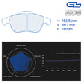 CL Brakes - Kit 4 pz. pastiglie freno (4208) - Ravasicorse