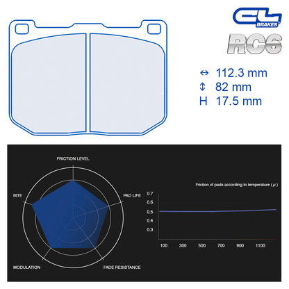 CL Brakes -  Kit 4 pcs. plaquettes de frein (4209)