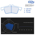 CL Brakes - Kit 4 pz. pastiglie freno (4212) - Ravasicorse