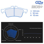 CL Brakes - Kit 4 pz. pastiglie freno (4212) - Ravasicorse
