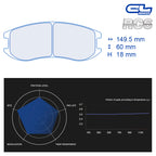 CL Brakes - Kit 4 pz. pastiglie freno (4215) - Ravasicorse