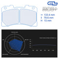 CL Brakes - Kit 4 pz. pastiglie freno (4216) - Ravasicorse