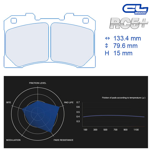 CL Brakes - Kit 4 pz. pastiglie freno (4216) - Ravasicorse
