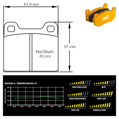 Pagid - Pastiglie freno Porsche 914/4 (4304) - Front