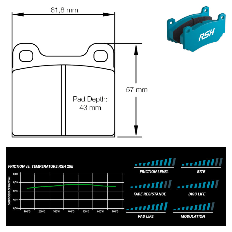 Pagid - Pastiglie freno Porsche 356 1.6 C/SC (4304) - Front