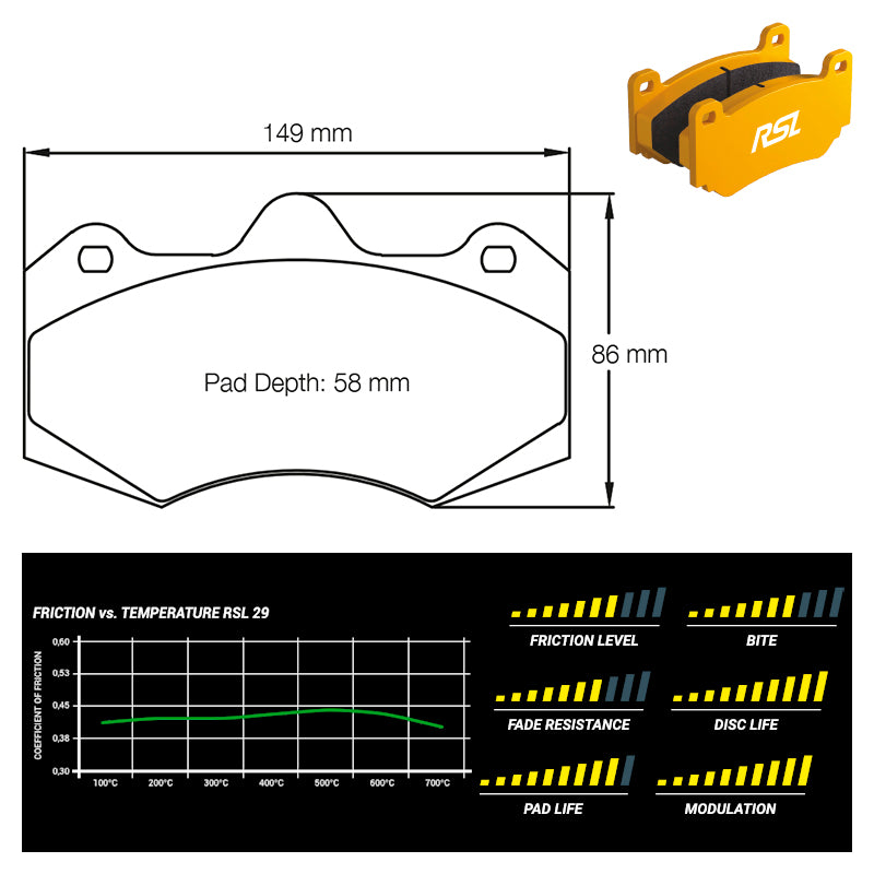 Pagid - Pastiglie freno Seat Leon Cupra Cup MK2 [race car] (4346) - Front