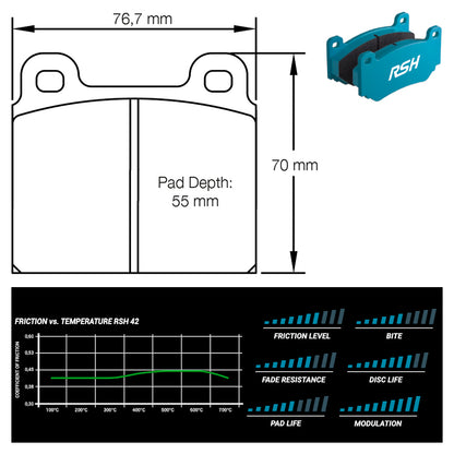 Pagid - Pastiglie freno Ferrari Dino 246 GTB/GTS (4501) - Front