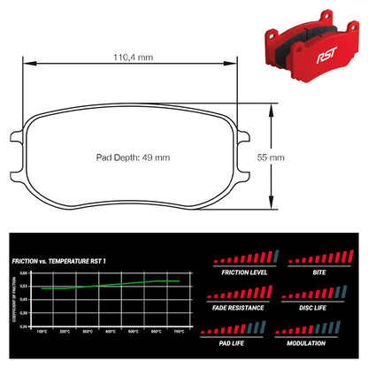 Pagid - Pastiglie freno Porsche 991 GT3 Cup [PFC brakes 22/20 mm] (4921) - Rear