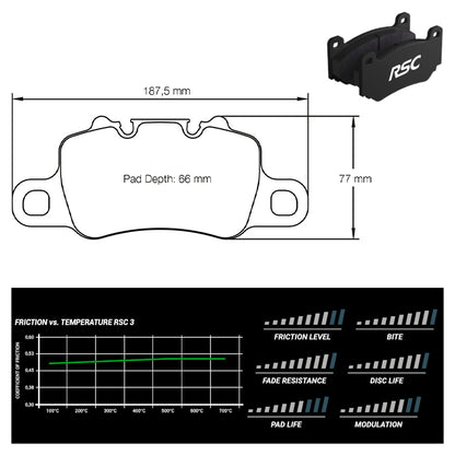 Pagid - Pastiglie freno Porsche 718 Cayman GT4 4.0 [982] [cast iron brakes] (4925) - Rear