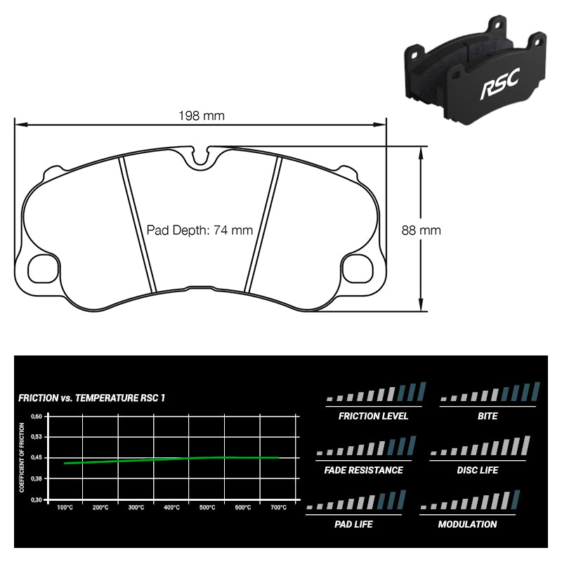 Pagid - Pastiglie freno Porsche 991 GT3 [ceramic brakes] (4927) - Front - Ravasicorse