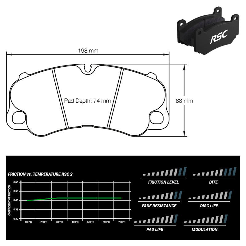 Pagid - Pastiglie freno Porsche 991 GT3 [ceramic brakes] (4927) - Front - Ravasicorse