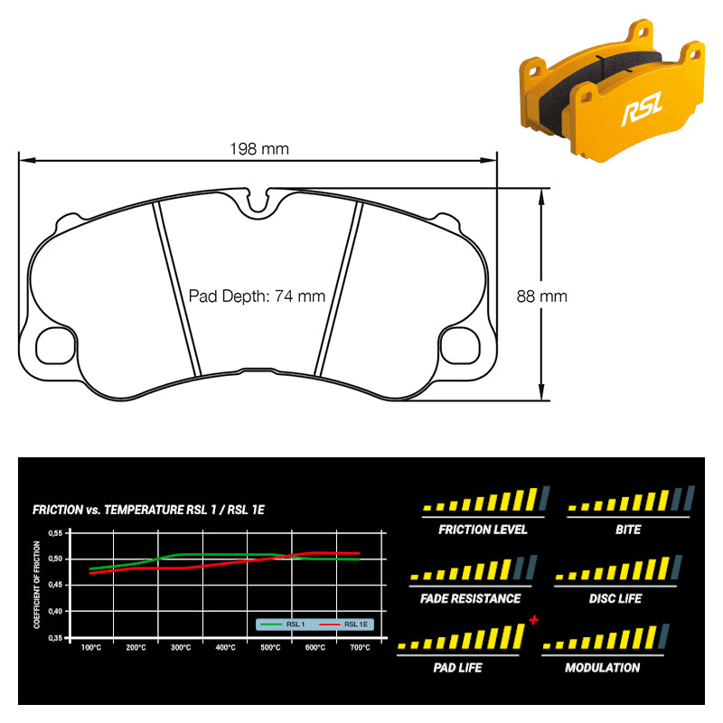 Pagid - Pastiglie freno Porsche 991 GT3 [ceramic brakes] (4927) - Front - Ravasicorse