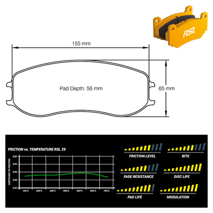 Pagid - Pastiglie freno Porsche Cayman GT4 MR [PFC brakes 28/26 mm] (4928) - Front