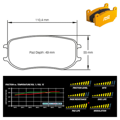 Pagid - Pastiglie freno Porsche Cayman GT4 MR [PFC brakes 28/26 mm] (4929) - Rear