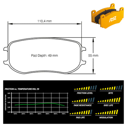 Pagid - Pastiglie freno Porsche Cayman GT4 MR [PFC brakes 28/26 mm] (4929) - Rear