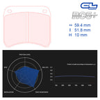 CL Brakes - Kit 4 pz. pastiglie freno (5000W38T10) - Ravasicorse