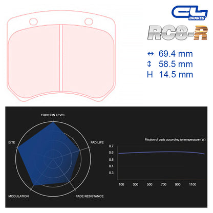 CL Brakes -  Kit 4 pcs. plaquettes de frein (5001W43T14)